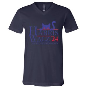 Harris Waltz 2024 WeRe Not Going Back Funny Cat Lady Gift V-Neck T-Shirt