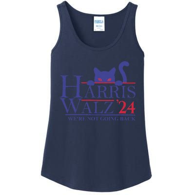 Harris Waltz 2024 WeRe Not Going Back Funny Cat Lady Gift Ladies Essential Tank