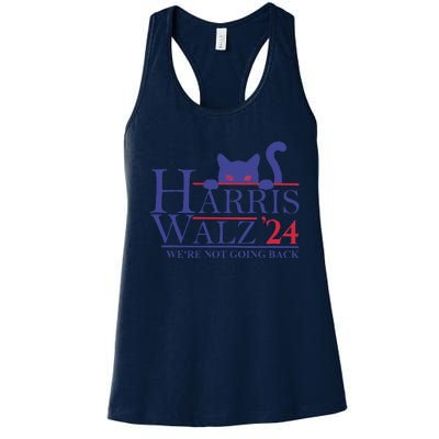 Harris Waltz 2024 WeRe Not Going Back Funny Cat Lady Gift Women's Racerback Tank