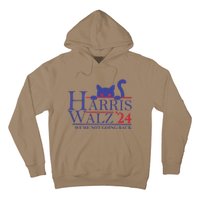 Harris Waltz 2024 WeRe Not Going Back Funny Cat Lady Gift Hoodie