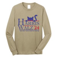 Harris Waltz 2024 WeRe Not Going Back Funny Cat Lady Gift Long Sleeve Shirt