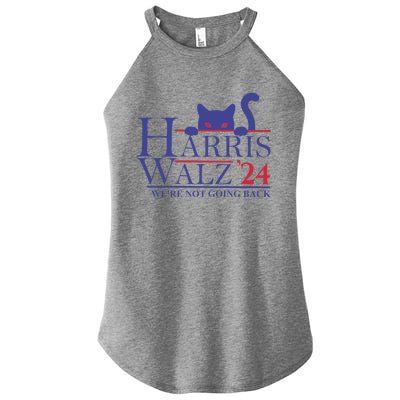 Harris Waltz 2024 WeRe Not Going Back Funny Cat Lady Gift Women’s Perfect Tri Rocker Tank