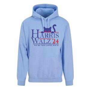 Harris Waltz 2024 WeRe Not Going Back Funny Cat Lady Gift Unisex Surf Hoodie