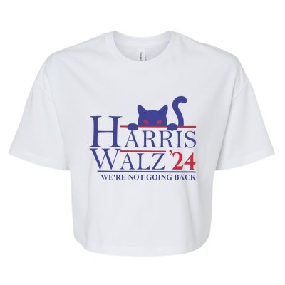 Harris Waltz 2024 WeRe Not Going Back Funny Cat Lady Gift Bella+Canvas Jersey Crop Tee