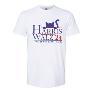 Harris Waltz 2024 WeRe Not Going Back Funny Cat Lady Gift Softstyle CVC T-Shirt