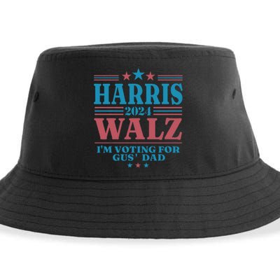 Harris Walz 2024 IM Voting For Gus Dad Sustainable Bucket Hat