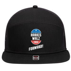 Harris Walz 2024 Forward! Gift 7 Panel Mesh Trucker Snapback Hat