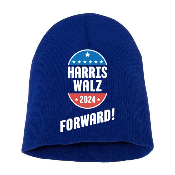 Harris Walz 2024 Forward! Gift Short Acrylic Beanie