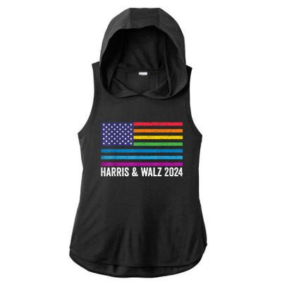 Harris Waltz 2024 Election Kamala Harris Tim Waltz 2024 Ladies PosiCharge Tri-Blend Wicking Draft Hoodie Tank