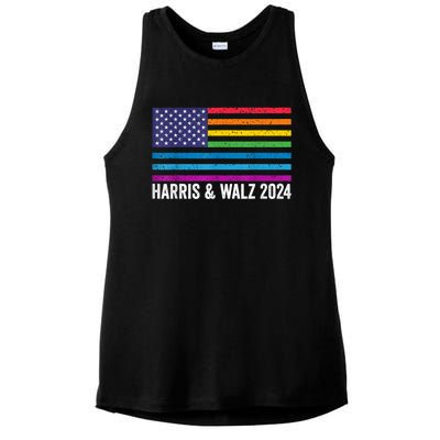 Harris Waltz 2024 Election Kamala Harris Tim Waltz 2024 Ladies PosiCharge Tri-Blend Wicking Tank