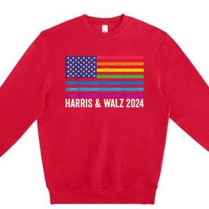 Harris Waltz 2024 Election Kamala Harris Tim Waltz 2024 Premium Crewneck Sweatshirt