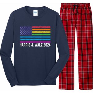 Harris Waltz 2024 Election Kamala Harris Tim Waltz 2024 Long Sleeve Pajama Set