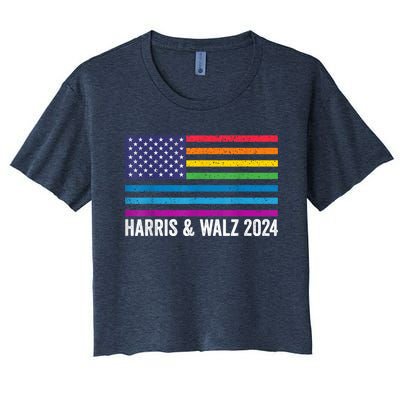 Harris Waltz 2024 Election Kamala Harris Tim Waltz 2024 Women's Crop Top Tee