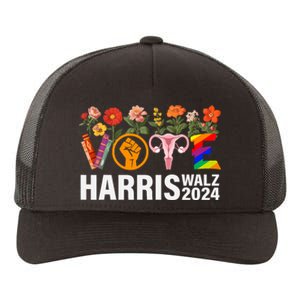 Harris Walz 24 Vote Books Lgbt Election Yupoong Adult 5-Panel Trucker Hat