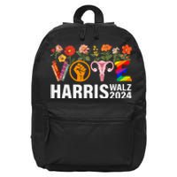 Harris Walz 24 Vote Books Lgbt Election 16 in Basic Backpack