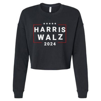 Harris Walz 2024 Election Kamala Harris Tim Waltz 2024 Cropped Pullover Crew