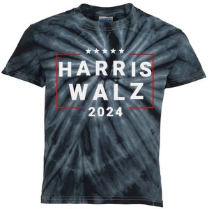 Harris Walz 2024 Election Kamala Harris Tim Waltz 2024 Kids Tie-Dye T-Shirt