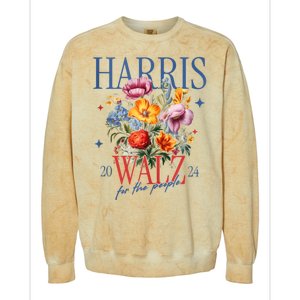 Harris Walz 2024 Election President Kamala Harris Tim Waltz Colorblast Crewneck Sweatshirt