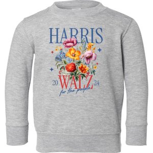 Harris Walz 2024 Election President Kamala Harris Tim Waltz Toddler Sweatshirt