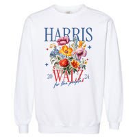 Harris Walz 2024 Election President Kamala Harris Tim Waltz Garment-Dyed Sweatshirt