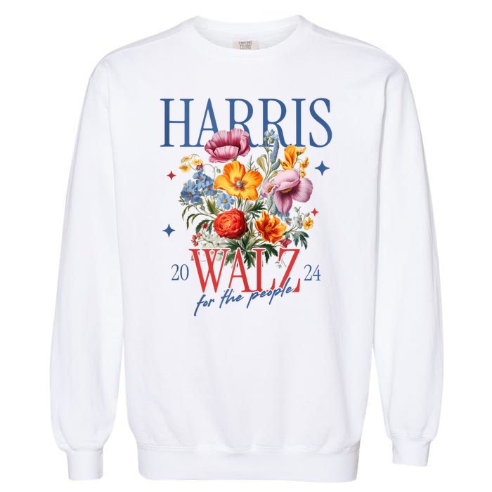 Harris Walz 2024 Election President Kamala Harris Tim Waltz Garment-Dyed Sweatshirt