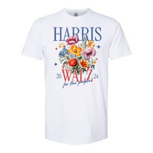 Harris Walz 2024 Election President Kamala Harris Tim Waltz Softstyle CVC T-Shirt