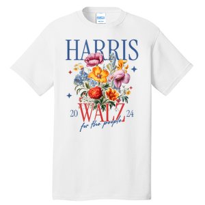 Harris Walz 2024 Election President Kamala Harris Tim Waltz Tall T-Shirt