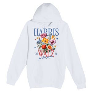 Harris Walz 2024 Election President Kamala Harris Tim Waltz Premium Pullover Hoodie