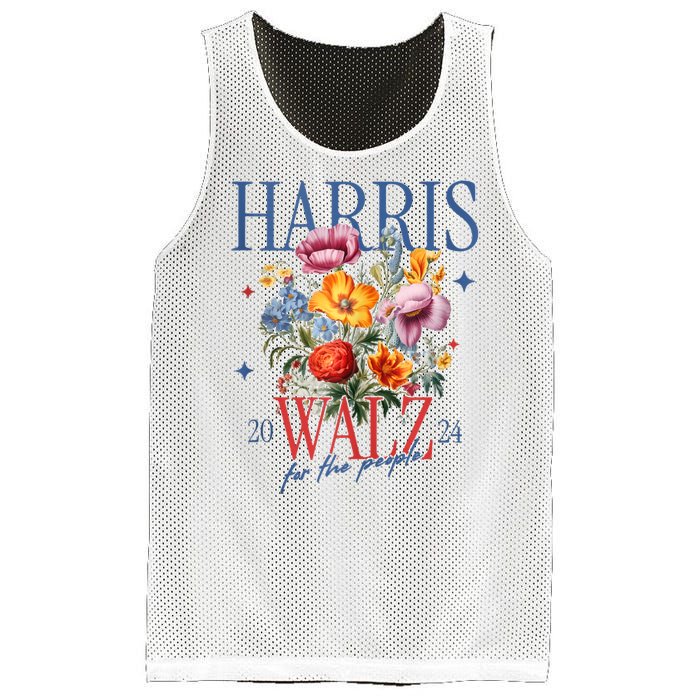 Harris Walz 2024 Election President Kamala Harris Tim Waltz Mesh Reversible Basketball Jersey Tank