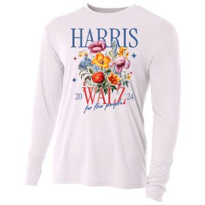 Harris Walz 2024 Election President Kamala Harris Tim Waltz Cooling Performance Long Sleeve Crew