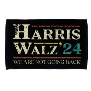 Harris Walz 2024 Election We Are Not Going Back Distressed Microfiber Hand Towel