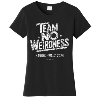 Harris Walz 2024 Team No Weirdness Funny Kamala Tim Waltz Women's T-Shirt