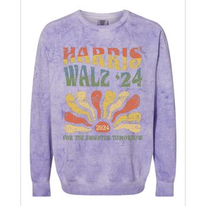 Harris Walz 2024 For President Patriotic Kamala Waltz 2024 Colorblast Crewneck Sweatshirt