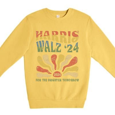 Harris Walz 2024 For President Patriotic Kamala Waltz 2024 Premium Crewneck Sweatshirt