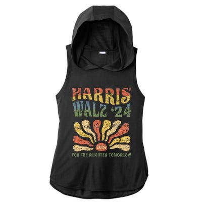 Harris Walz 2024 For President Patriotic Kamala Waltz 2024 Ladies PosiCharge Tri-Blend Wicking Draft Hoodie Tank