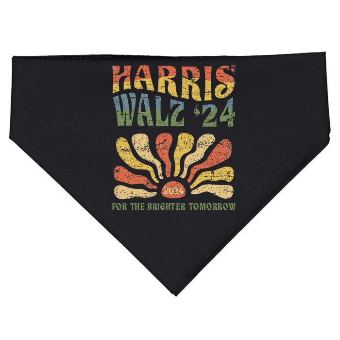 Harris Walz 2024 For President Patriotic Kamala Waltz 2024 USA-Made Doggie Bandana