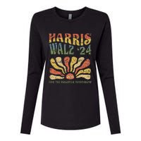 Harris Walz 2024 For President Patriotic Kamala Waltz 2024 Womens Cotton Relaxed Long Sleeve T-Shirt