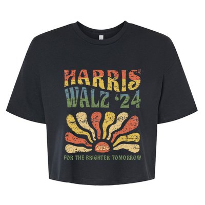 Harris Walz 2024 For President Patriotic Kamala Waltz 2024 Bella+Canvas Jersey Crop Tee