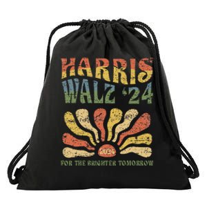 Harris Walz 2024 For President Patriotic Kamala Waltz 2024 Drawstring Bag