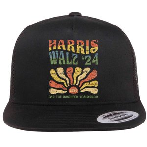 Harris Walz 2024 For President Patriotic Kamala Waltz 2024 Flat Bill Trucker Hat