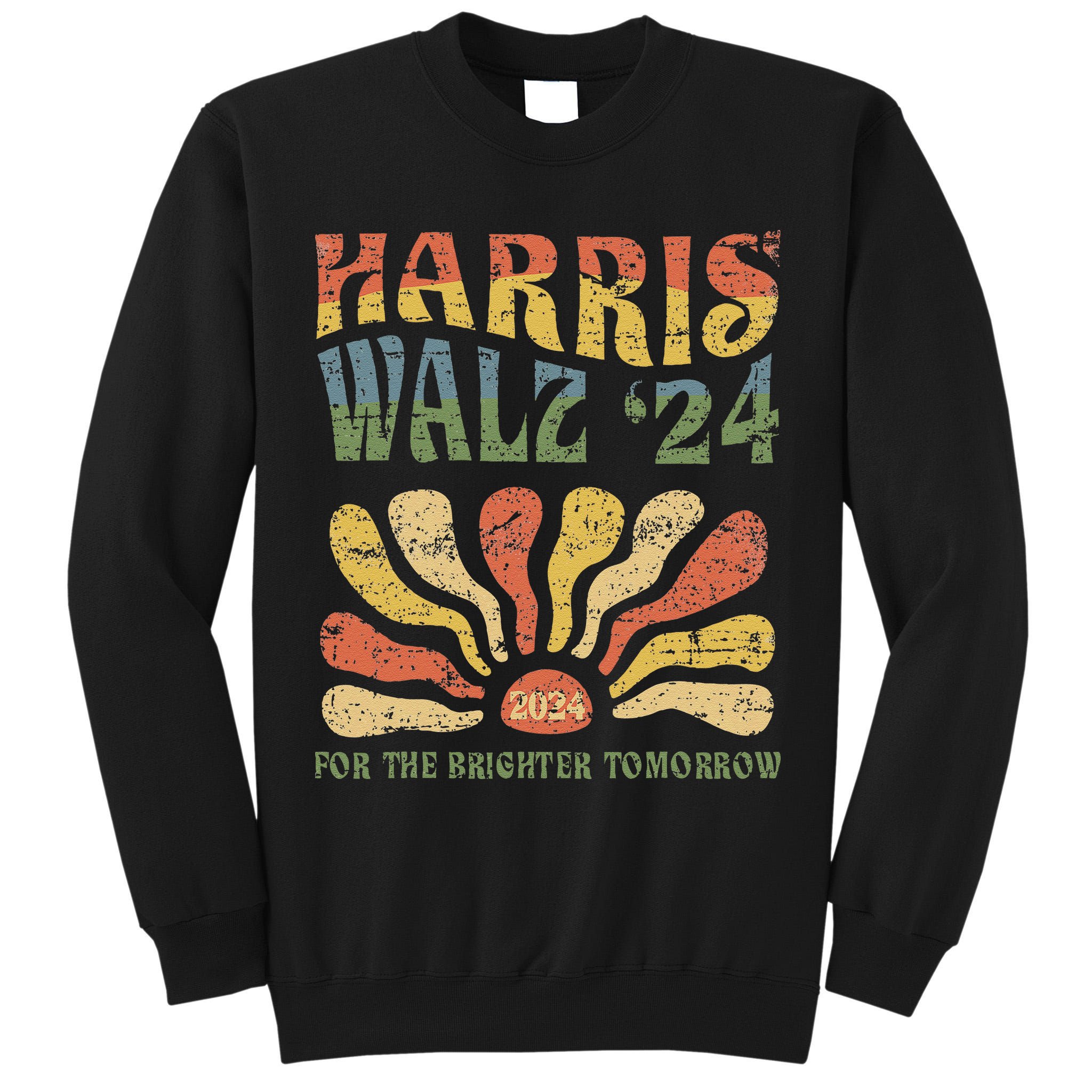 Harris Walz 2024 For President Patriotic Kamala Waltz 2024 Tall Sweatshirt