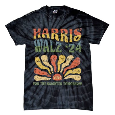 Harris Walz 2024 For President Patriotic Kamala Waltz 2024 Tie-Dye T-Shirt