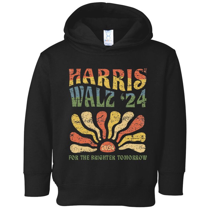 Harris Walz 2024 For President Patriotic Kamala Waltz 2024 Toddler Hoodie