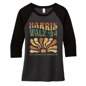 Harris Walz 2024 For President Patriotic Kamala Waltz 2024 Women's Tri-Blend 3/4-Sleeve Raglan Shirt