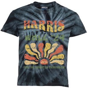 Harris Walz 2024 For President Patriotic Kamala Waltz 2024 Kids Tie-Dye T-Shirt