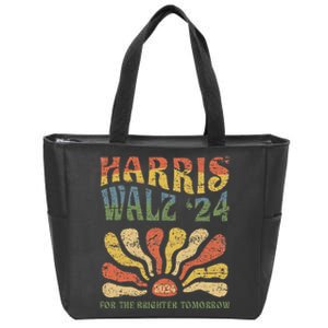 Harris Walz 2024 For President Patriotic Kamala Waltz 2024 Zip Tote Bag