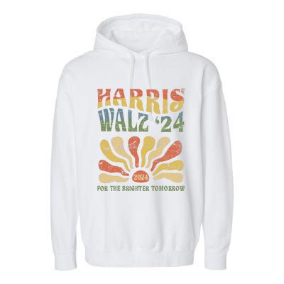 Harris Walz 2024 For President Patriotic Kamala Waltz 2024 Garment-Dyed Fleece Hoodie