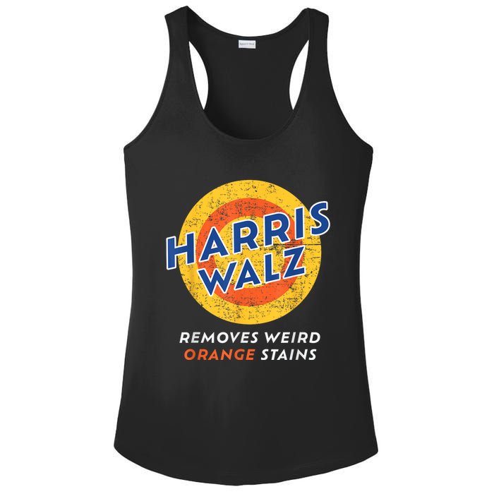 Harris Walz 2024 Waltz Removes Weird Orange Stains Ladies PosiCharge Competitor Racerback Tank