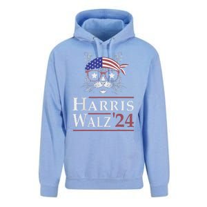 Harris Walz 2024 Funny Cat Election Kamala Harris Tim Waltz Unisex Surf Hoodie