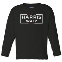 Harris Walz 2024 Tim Walz Kamala Harris Usa Election Toddler Long Sleeve Shirt